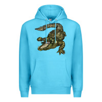 Ocean Blue alligator Premium Hoodie - BarkalooDesign