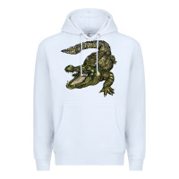 White alligator Premium Hoodie - BarkalooDesign