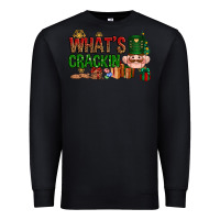 Black What's crackin Christmas Premium Sweatshirt - NancyCooperArtShop