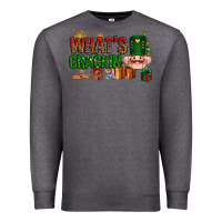 Charcoal Heather What's crackin Christmas Premium Sweatshirt - NancyCooperArtShop