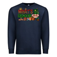Navy What's crackin Christmas Premium Sweatshirt - NancyCooperArtShop