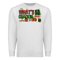 Oatmeal Heather What's crackin Christmas Premium Sweatshirt - NancyCooperArtShop