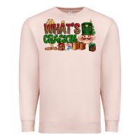Pale Pink What's crackin Christmas Premium Sweatshirt - NancyCooperArtShop