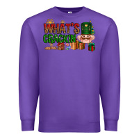Purple What's crackin Christmas Premium Sweatshirt - NancyCooperArtShop