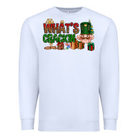 White What's crackin Christmas Premium Sweatshirt - NancyCooperArtShop