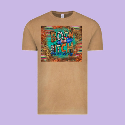 Boom Bitch Get Out The Way Vintage Tee Designed By Hra Design Shop