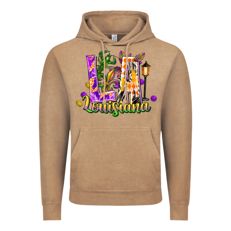 Louisiana La Mardi Gras Vintage Hoodie by FaDigitalArtStudio | Teevron