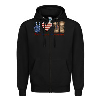 Black Peace Love America Zipper Hoodie - Jasminsmagicworld