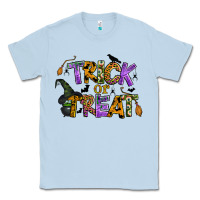 Dusty Blue trick or treat Classic Tee - BundleAndBundleShop