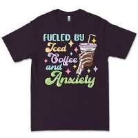 Plum fueled by iced coffee and anxiety Premium Tee - MaliasSmallBusiness