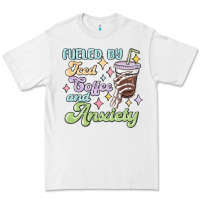 White fueled by iced coffee and anxiety Premium Tee - MaliasSmallBusiness