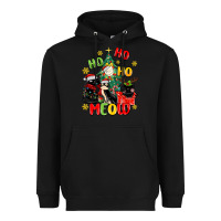 Black ho ho ho meow Heavyweight Hoodie - MaliasSmallBusiness