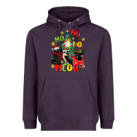 Plum ho ho ho meow Heavyweight Hoodie - MaliasSmallBusiness