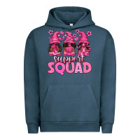 Pigment Midnight Navy breast cancer afro gnomies support squad Urban Hoodie - texasbilliewilder