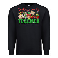 Black santa's favorite teacher Premium Sweatshirt - MaliasSmallBusiness