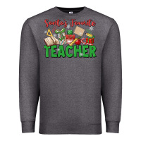Charcoal Heather santa's favorite teacher Premium Sweatshirt - MaliasSmallBusiness
