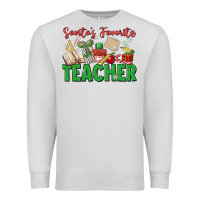 Dove Grey santa's favorite teacher Premium Sweatshirt - MaliasSmallBusiness