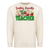 Sandshell santa's favorite teacher Premium Sweatshirt - MaliasSmallBusiness