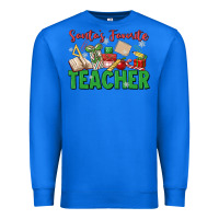True Royal santa's favorite teacher Premium Sweatshirt - MaliasSmallBusiness
