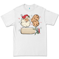 White custom milk and cookies with santa Premium Tee - MaliasSmallBusiness