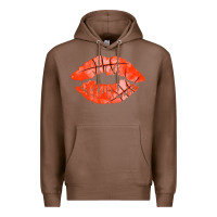 Chestnut basketball lips Premium Hoodie - AdoDesignShop
