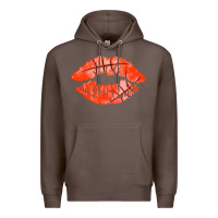 Coffee basketball lips Premium Hoodie - AdoDesignShop