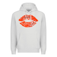 Dove Grey basketball lips Premium Hoodie - AdoDesignShop