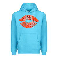 Ocean Blue basketball lips Premium Hoodie - AdoDesignShop