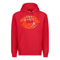 Red basketball lips Premium Hoodie - AdoDesignShop