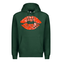 Sports Green basketball lips Premium Hoodie - AdoDesignShop