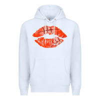 White basketball lips Premium Hoodie - AdoDesignShop