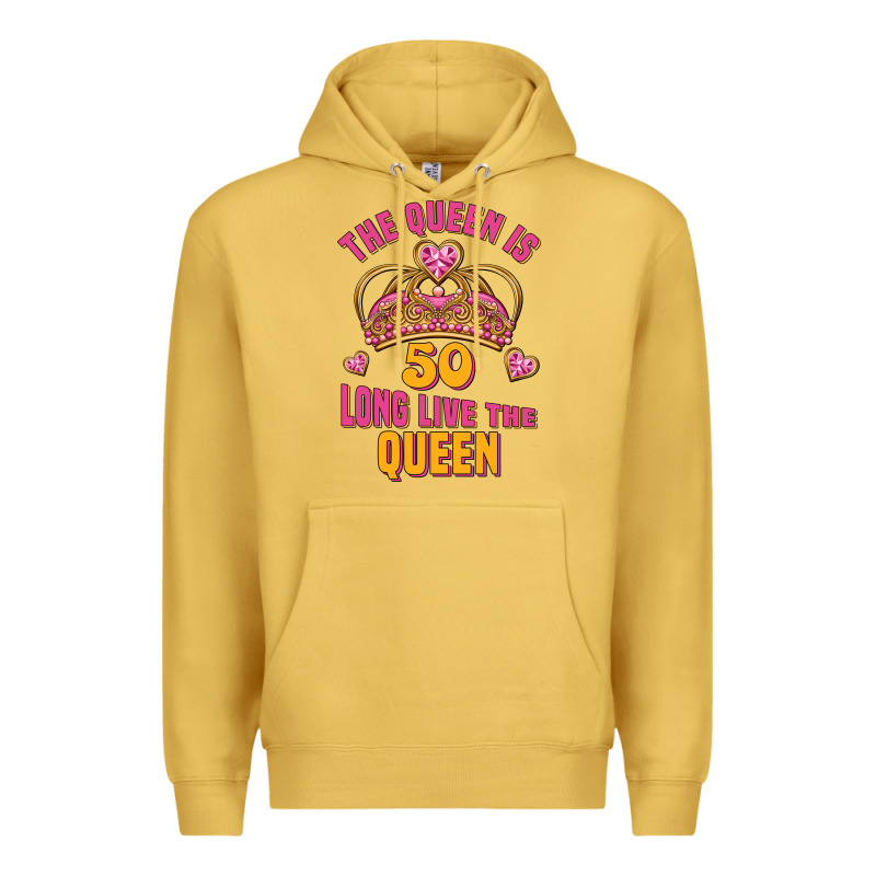 The Queen Is 50 Long Live The Queen Premium Hoodie by Jasminsmagicworld | Teevron