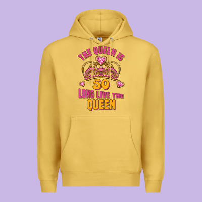 The Queen Is 50 Long Live The Queen Premium Hoodie Designed By Jasminsmagicworld