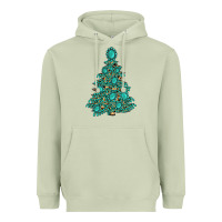 Matcha christmas tree with gemstones Heavyweight Hoodie - MaliasSmallBusiness