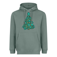 Christmas Tree With Gemstones Heavyweight Hoodie | Teevron