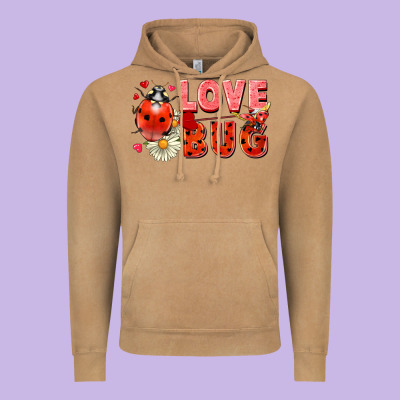 Love Bug Vintage Hoodie Designed By Fadigitalartstudio