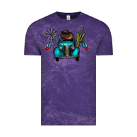 Cloud Purple texas truck Vintage Tee - CowhideDigitalArt