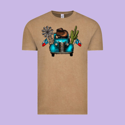 Texas Truck Vintage Tee Designed By Cowhidedigitalart
