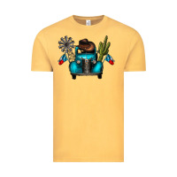 Vintage Mustard texas truck Vintage Tee - CowhideDigitalArt