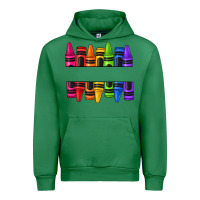 Emerald custom name crayons Urban Hoodie - texasbilliewilder
