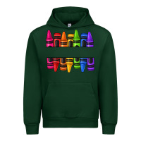 Forest Green custom name crayons Urban Hoodie - texasbilliewilder
