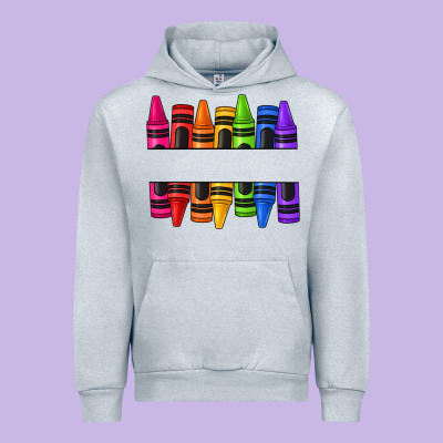 Custom Name Crayons Urban Hoodie Designed By Texasbilliewilder