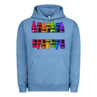 Pigment Pebble Blue custom name crayons Urban Hoodie - texasbilliewilder
