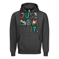 Charcoal Heather Just Mom It Zipper Hoodie - Jasminsmagicworld