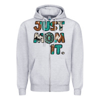 Heather Grey Just Mom It Zipper Hoodie - Jasminsmagicworld