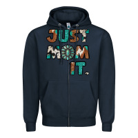 Navy Just Mom It Zipper Hoodie - Jasminsmagicworld