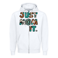 White Just Mom It Zipper Hoodie - Jasminsmagicworld