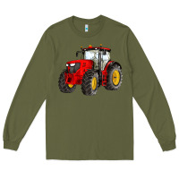 Army Green western farm tractor red Long Sleeve Tee - Artiststas