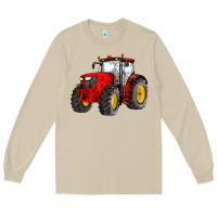 Mushroom western farm tractor red Long Sleeve Tee - Artiststas