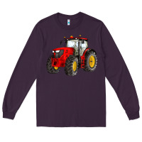 Plum western farm tractor red Long Sleeve Tee - Artiststas